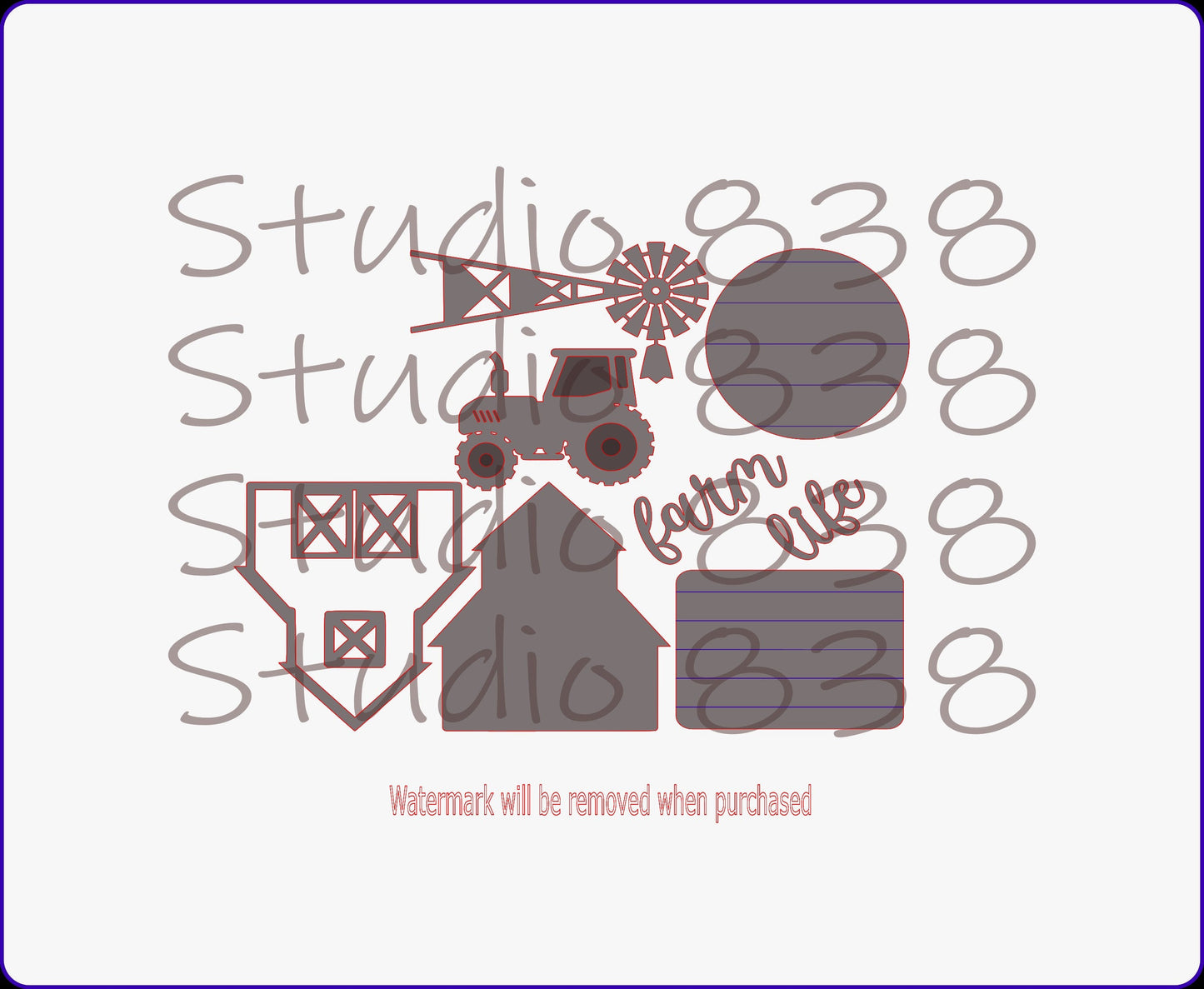 farm life tractor tiered tray set. Cut file. SVG. Vector. digital download only