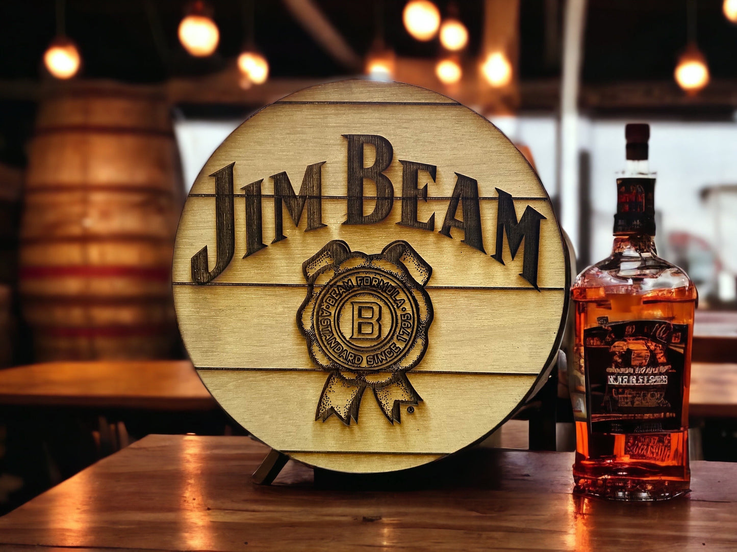 Kentucky Bourbon Whiskey sign. Jim Beam. Table top decor. Wall hanging digital download cut file. SVG. Glowforge and Xtool D1 tested