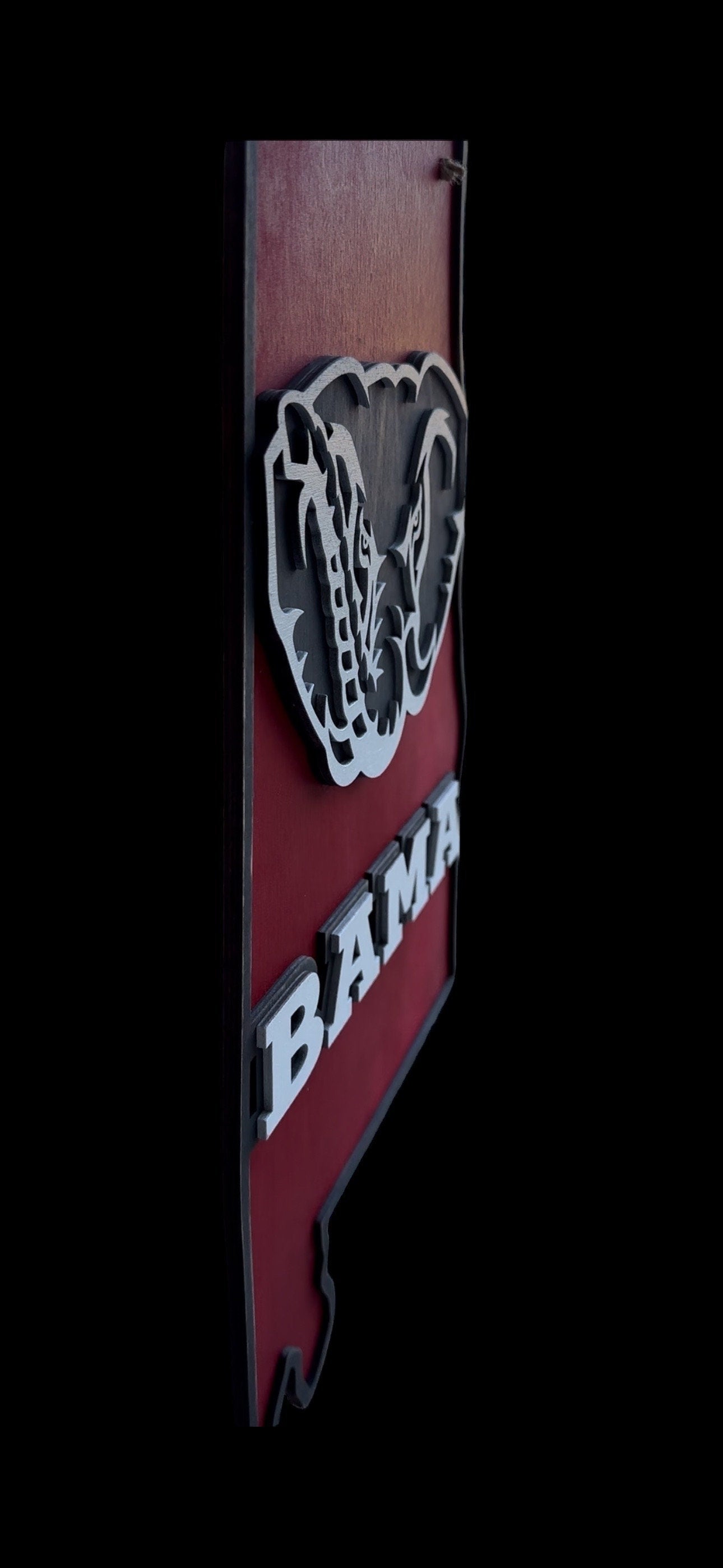 University of Alabama Crimson Tide basketball football state shaped door hanger. Bama Big Al. Roll tide. Free shipping!