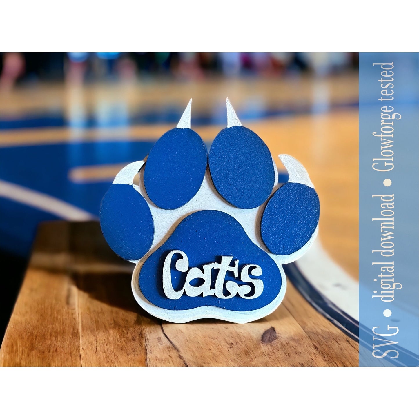 University of Kentucky Wildcats Cats paw decor. UK. SVG cut file digital download only. Glowforge.  Laser engraving.