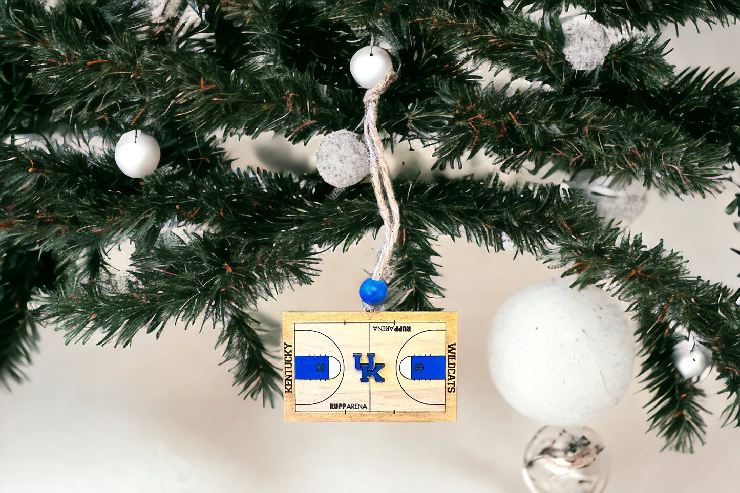 UK University of Kentucky Wildcats basketball themed ornament.  Rupp arena.  Christmas ornament